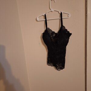 sheer lace top spaghetti strap bra